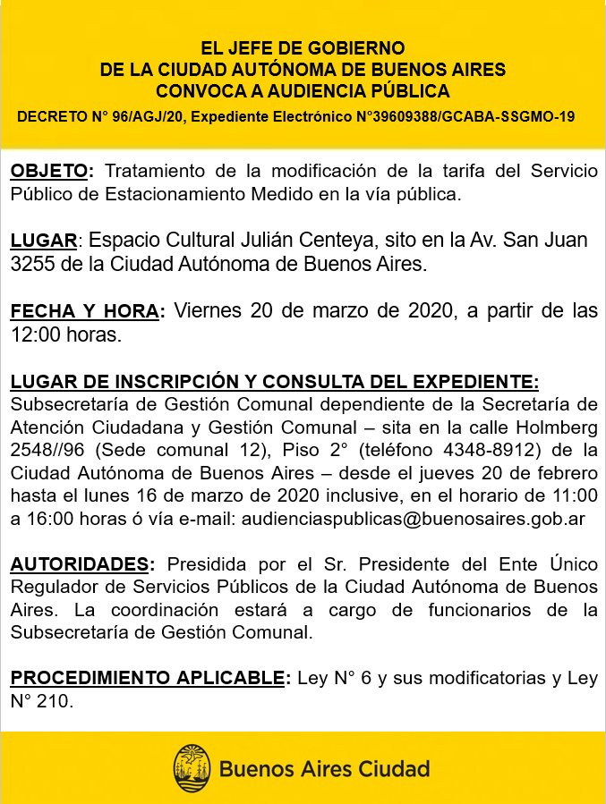 Audiencia 20 de marzo de 2020