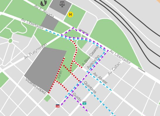 plano de cortes de calles