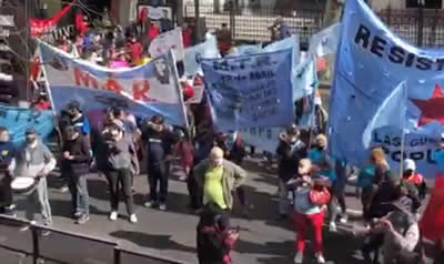 protesta en embajada de Paraguay