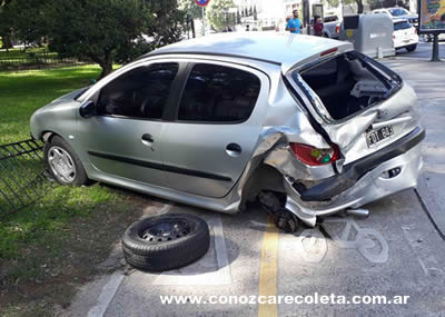 choque en Recoleta