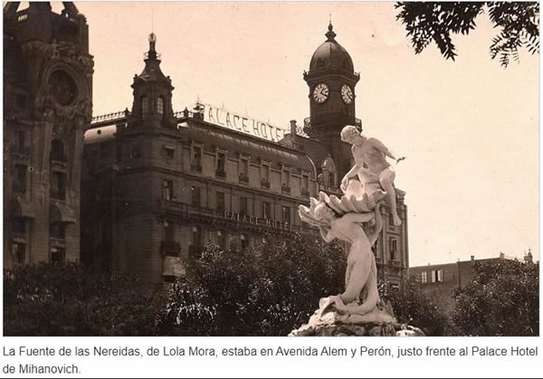 Fuente de las Nereidas obra de Lola Mora