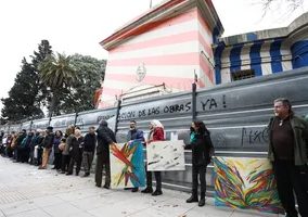 protesta en el Palais de Glace