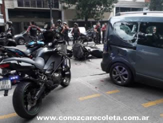 Accidente de policia motorizado