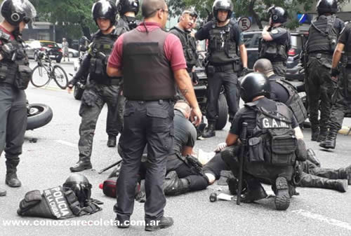 Accidente policia motorizado