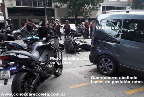 Accidente policia motorizado